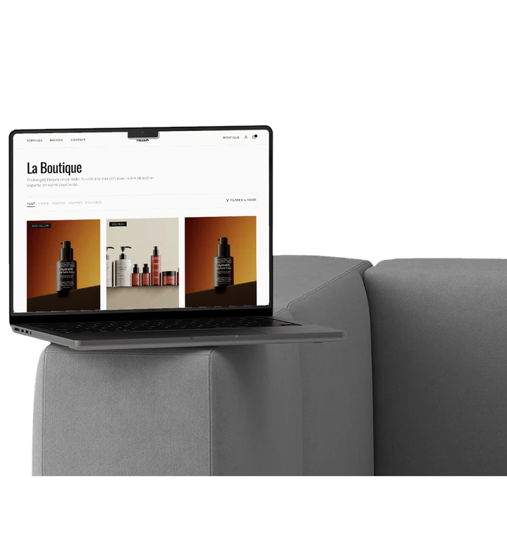 Preview of the Hella e-commerce website.