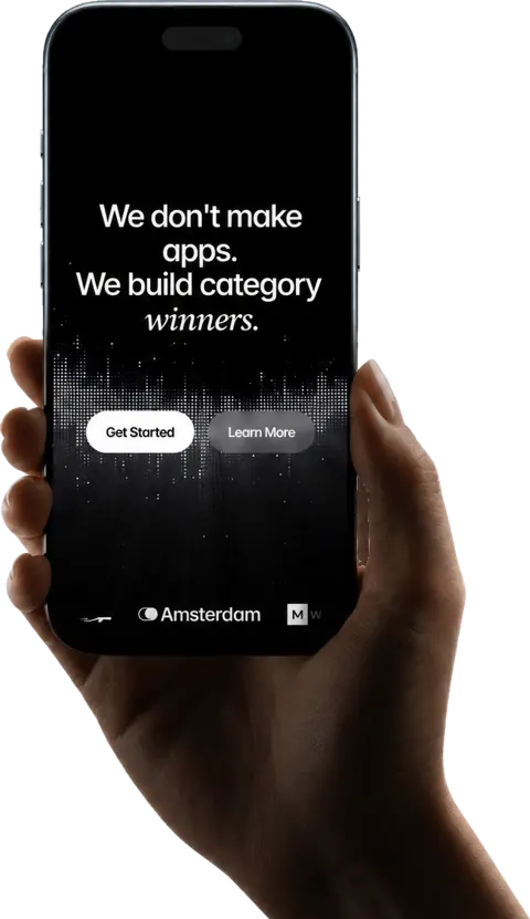 Mobile application displayed on a phone.