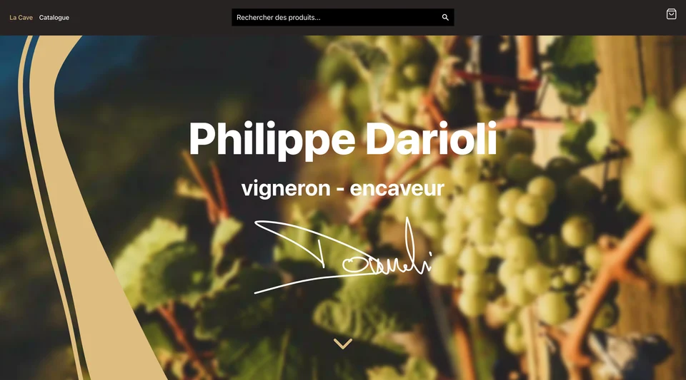 Domaine Philippe Darioli home page.